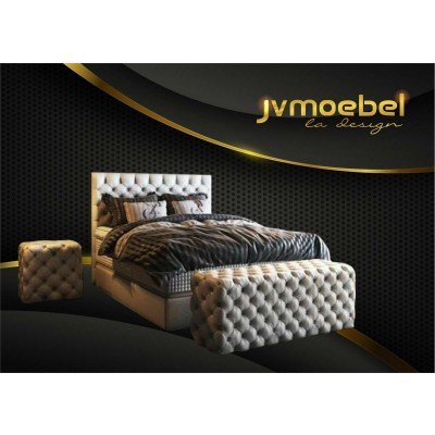 JVmoebel Bett, Luxus Bett Boxspringbett Schlafzimmer Betten Design Möbel Samt braun   Einheitsgröße