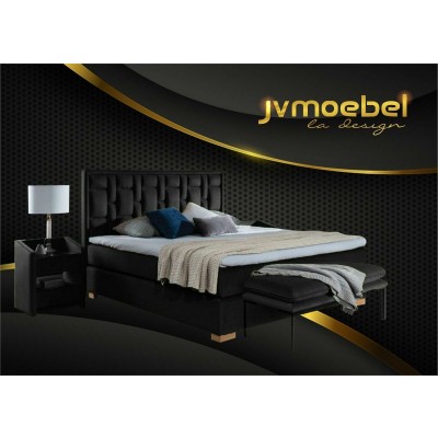JVmoebel Bett, Luxus Boxspring Bett Schwarz Blaue Betten Schlafzimmer Möbel 160x200 braun   Einheitsgröße