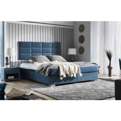JVmoebel Bett, Schlafzimmerbett Bettgestell Hotel Chesterfield Luxus Boxspring Betten blau   Einheitsgröße
